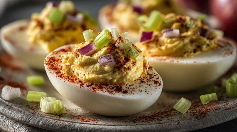 Bloody Mary Deviled Eggs
