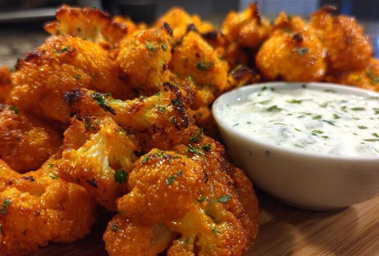 Buffalo Cauliflower Bites with Ranch