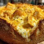 Buffalo Chicken Dip Bread Bowl