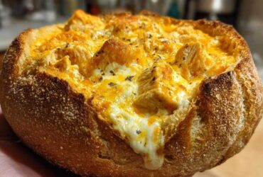 Buffalo Chicken Dip Bread Bowl