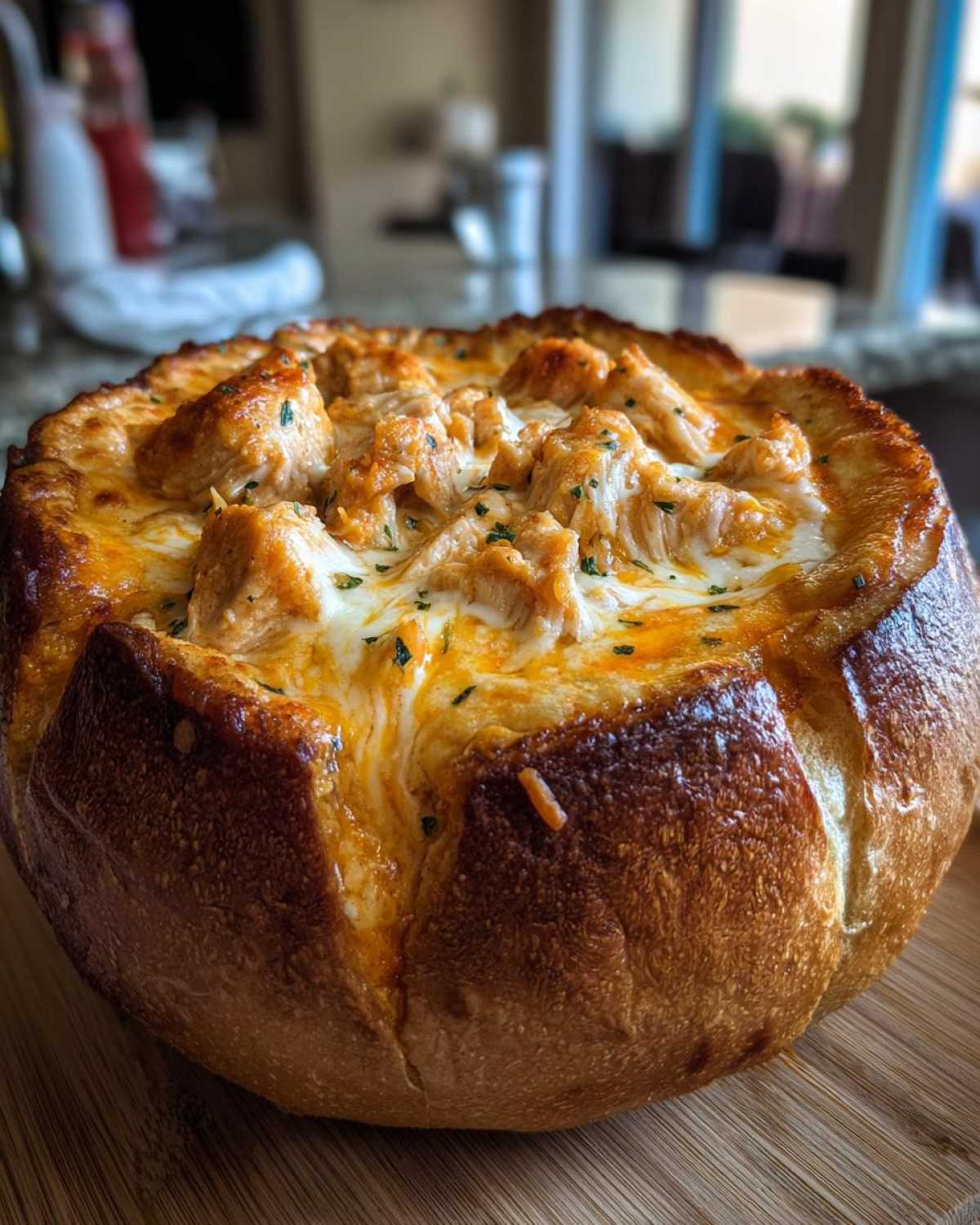 Buffalo Chicken Dip Bread Bowl - detail 4