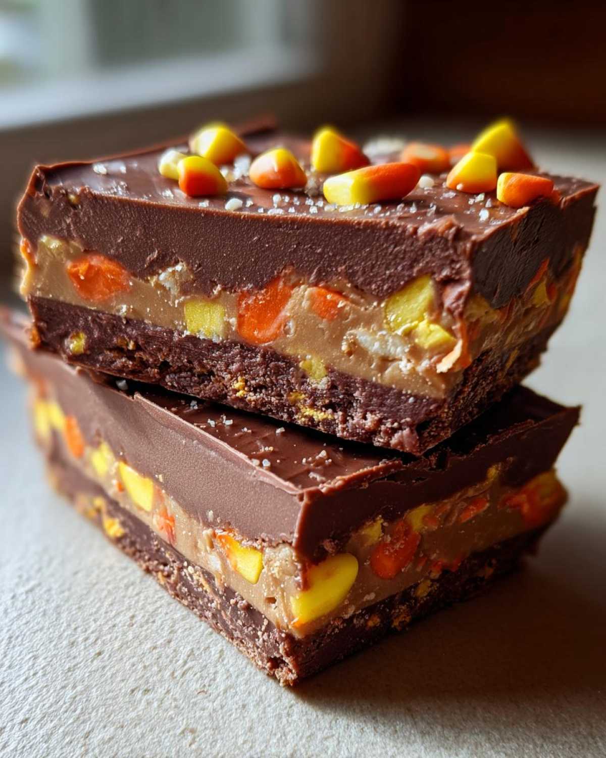Candy Corn Fudge Bars - detail 2