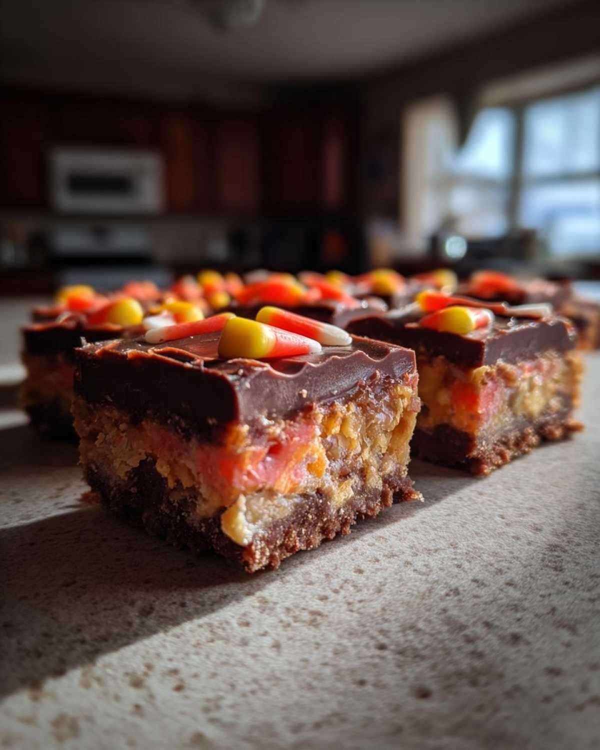 Candy Corn Fudge Bars - detail 3