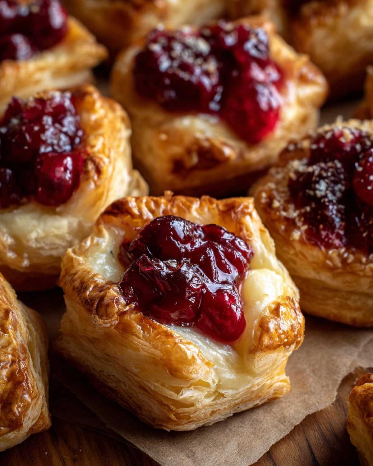Cranberry Brie Puff Pastry Bites - detail 2