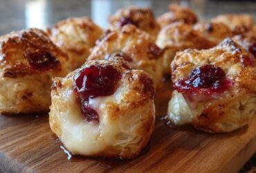 Cranberry Brie Puff Pastry Bites
