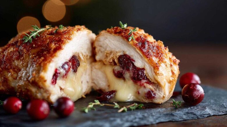Cranberry Brie Stuffed Chicken