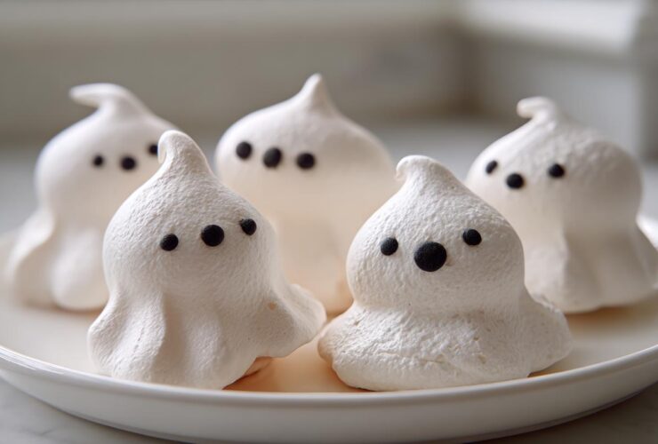 Ghostly Meringue Cookies