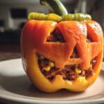 Jack-O'-Lantern Stuffed Peppers