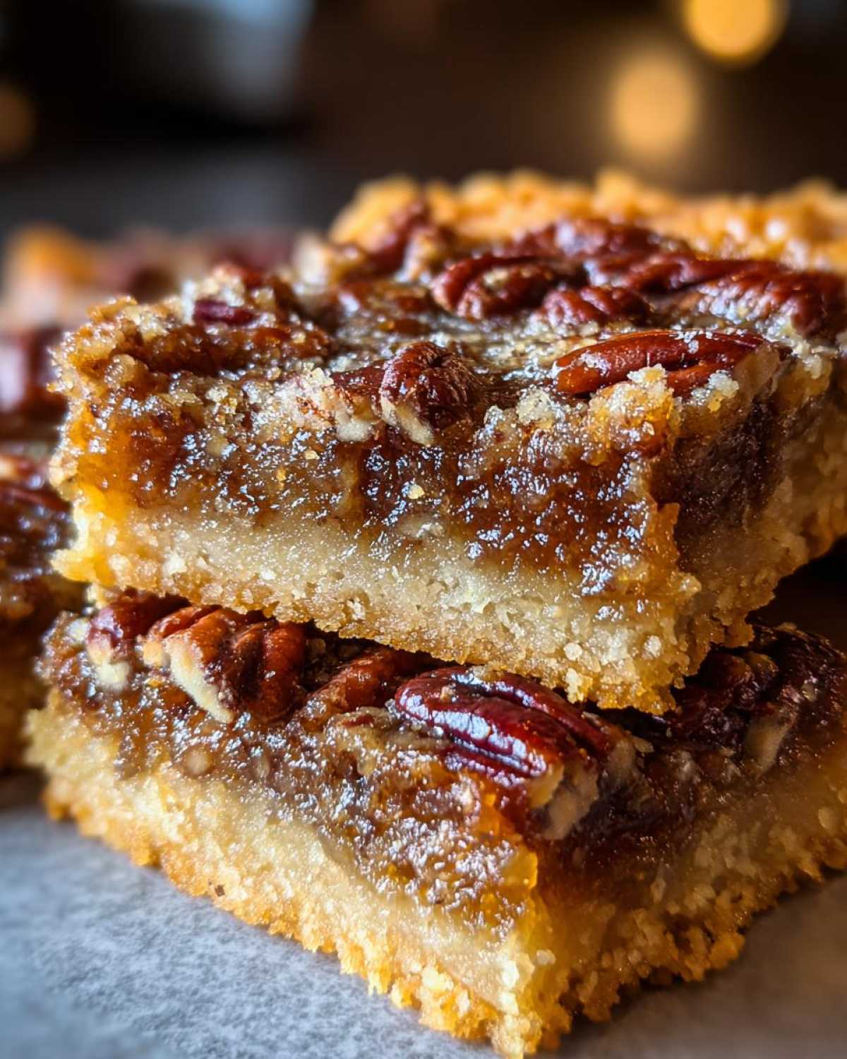 Pecan Pie Bars with Shortbread Crust - detail 1