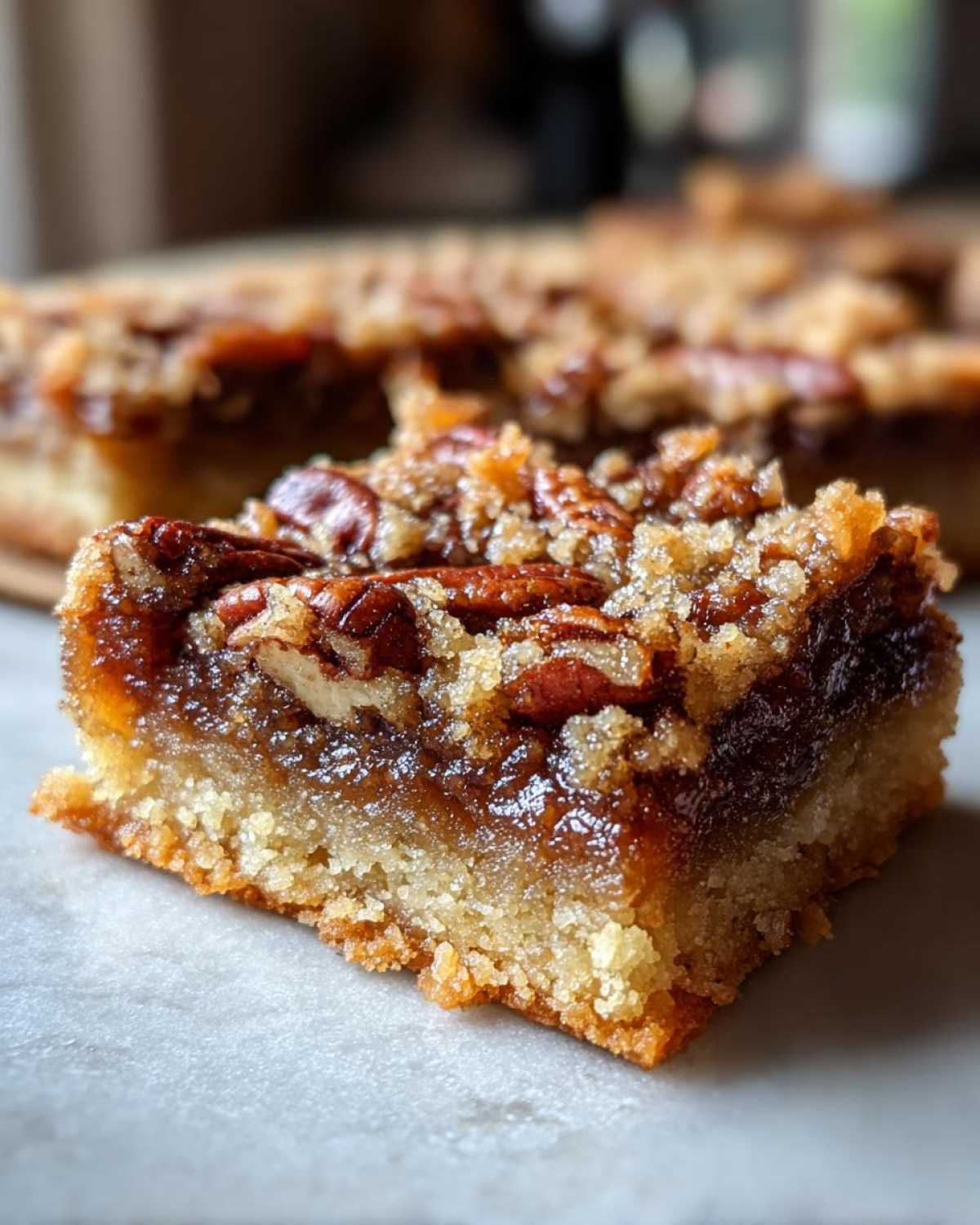 Pecan Pie Bars with Shortbread Crust - detail 3