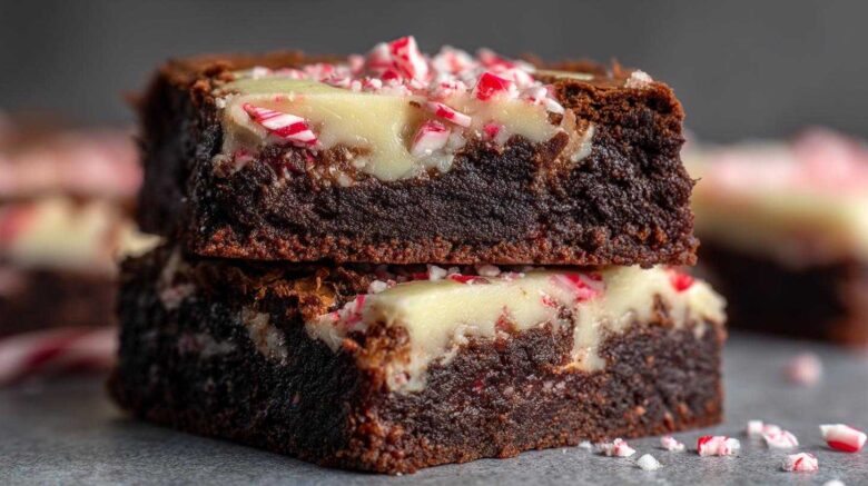 Peppermint Bark Brownies
