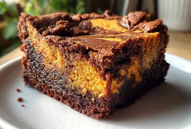 Pumpkin Cheesecake Swirl Brownies
