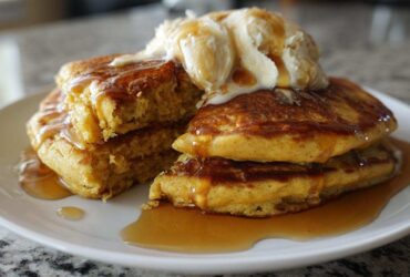 Pumpkin Spice Pancakes with Maple Butter