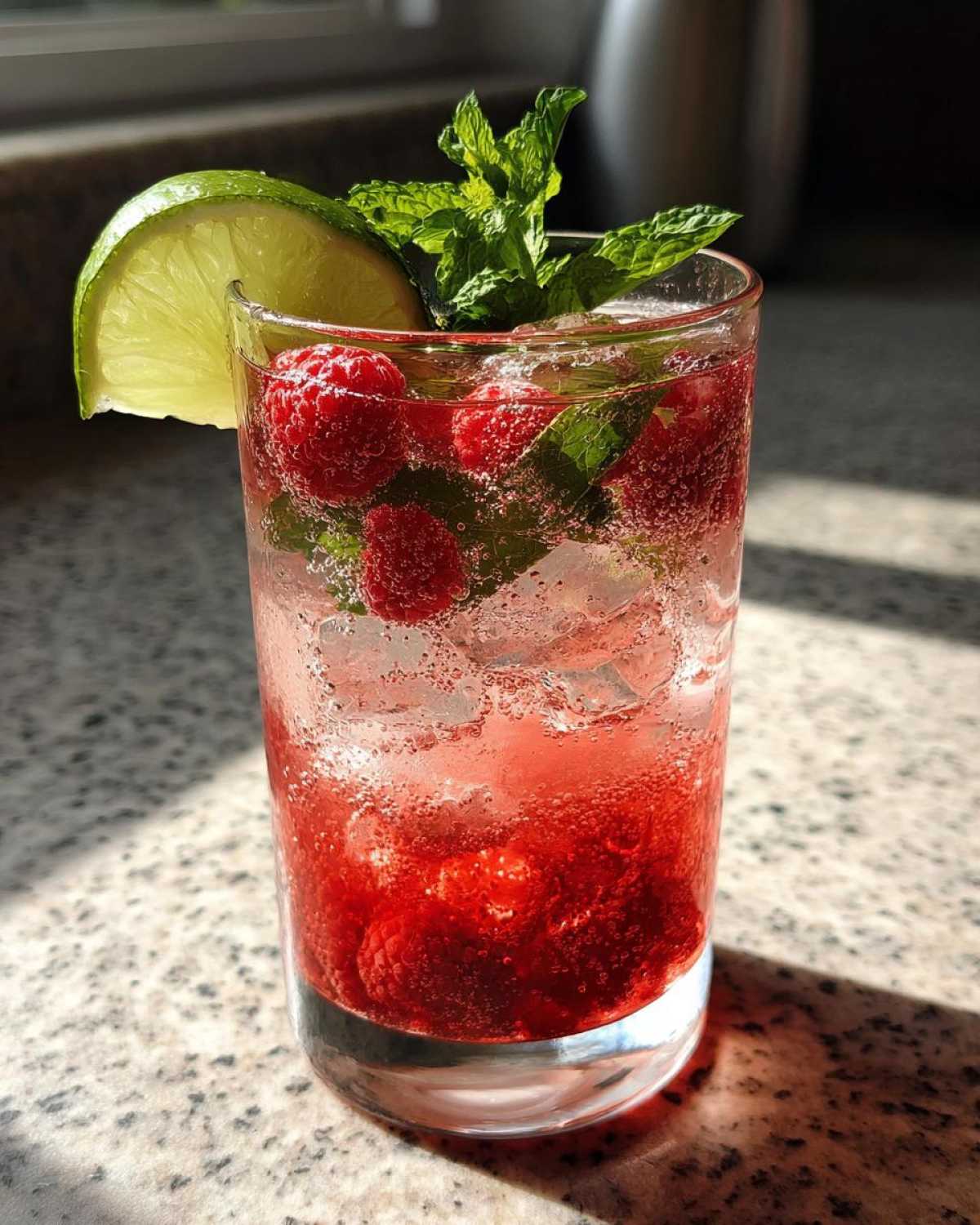 Sparkling Raspberry Mocktail - detail 3