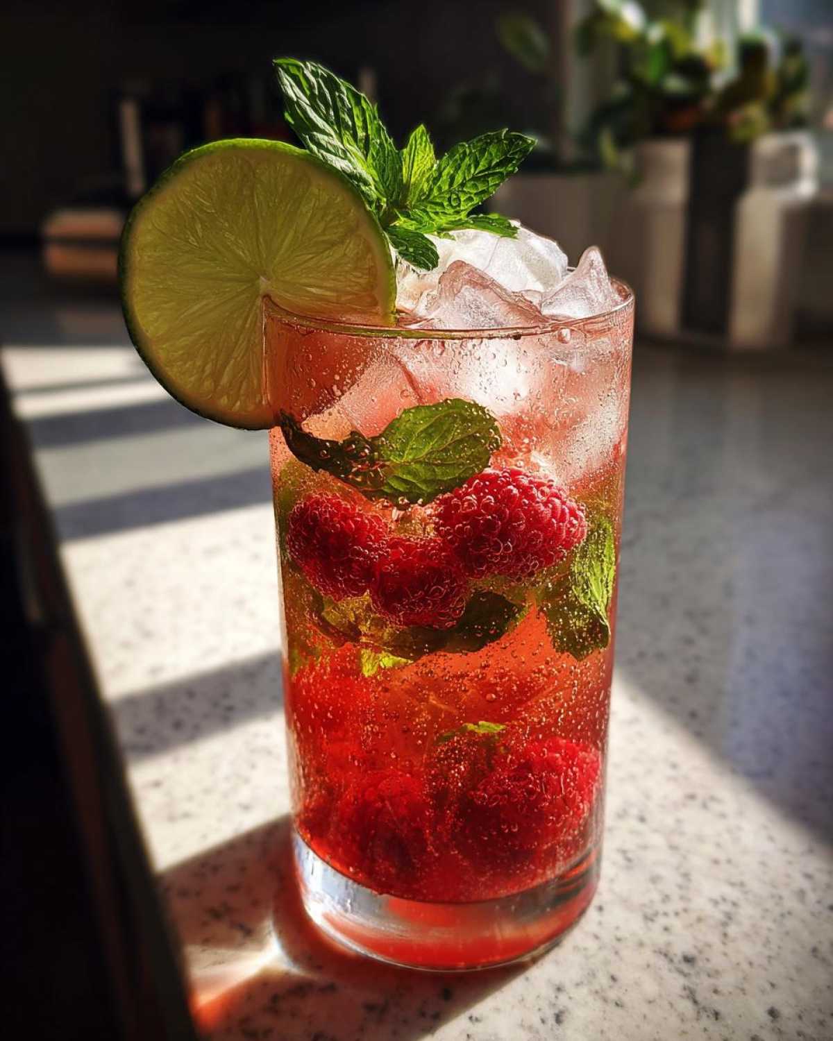 Sparkling Raspberry Mocktail - detail 4