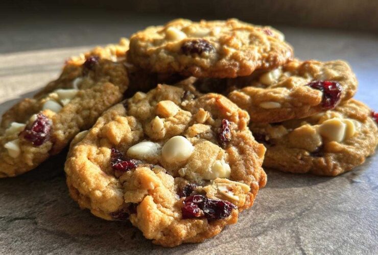 White Chocolate Cranberry Oatmeal Cookies