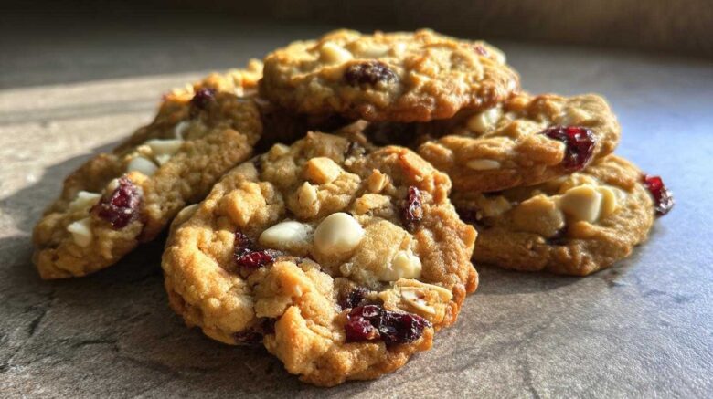 White Chocolate Cranberry Oatmeal Cookies