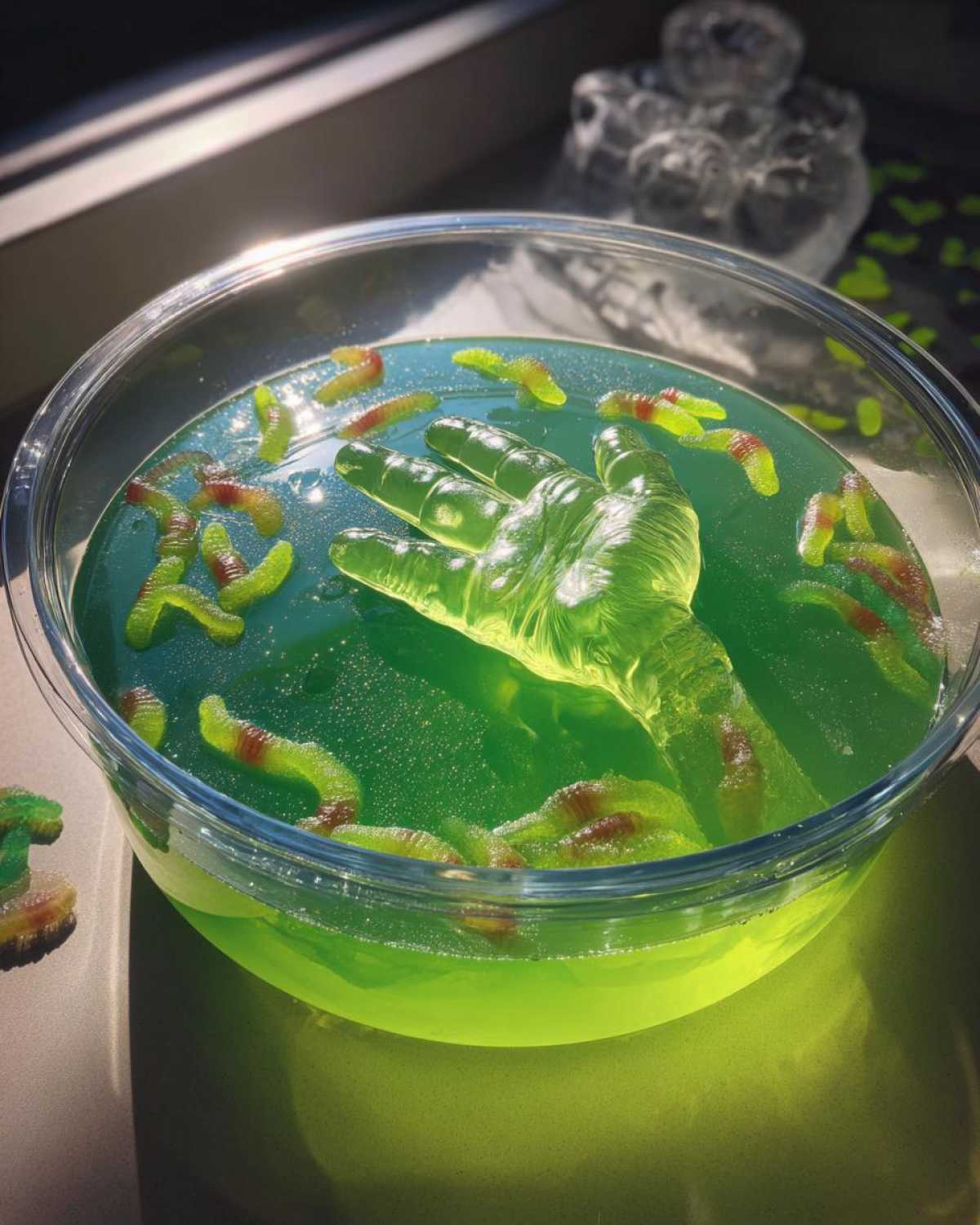 Witch's Brew Party Punch with Floating Hand - detail 4