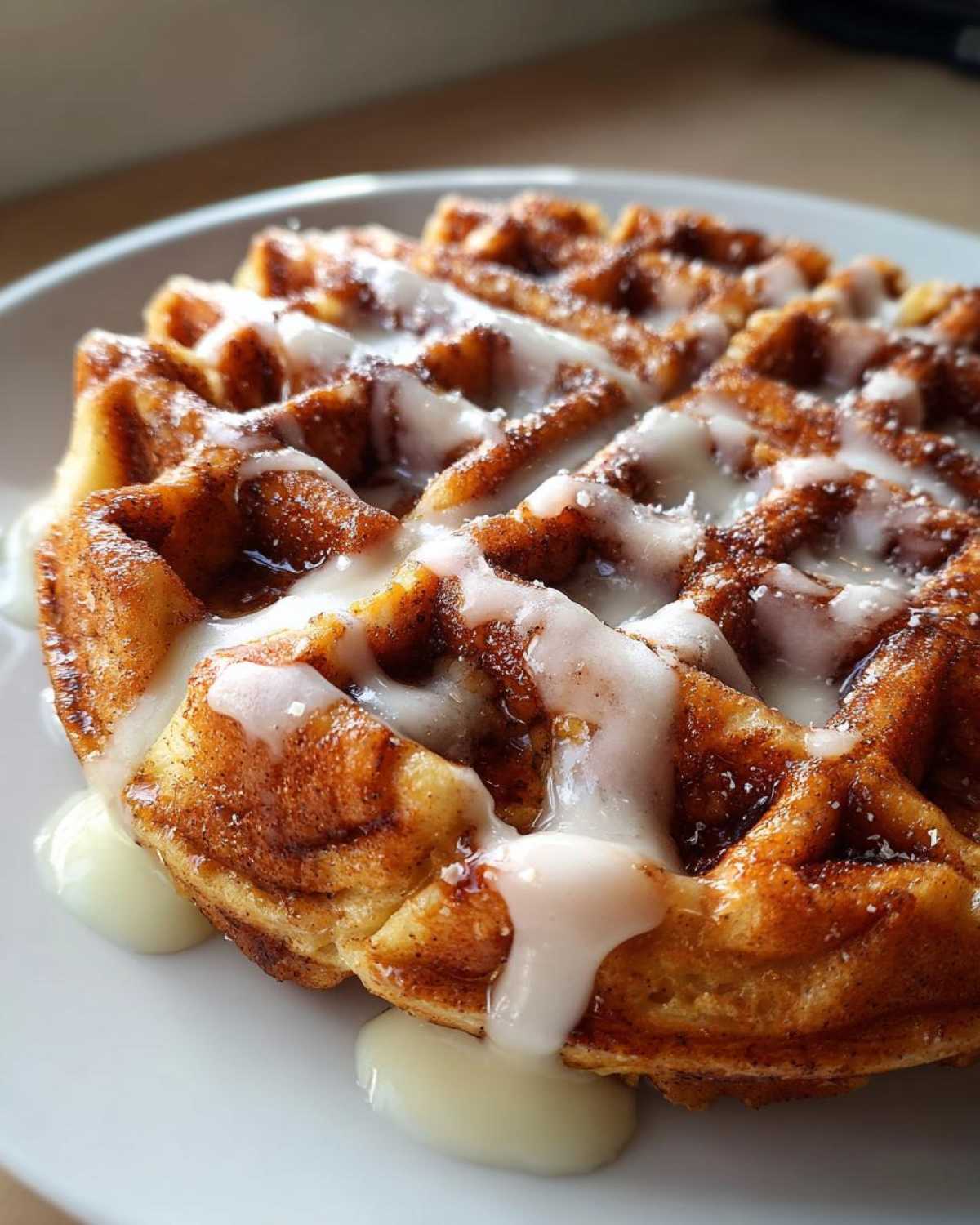 Cinnamon Roll Waffles - detail 1