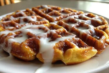 Cinnamon Roll Waffles