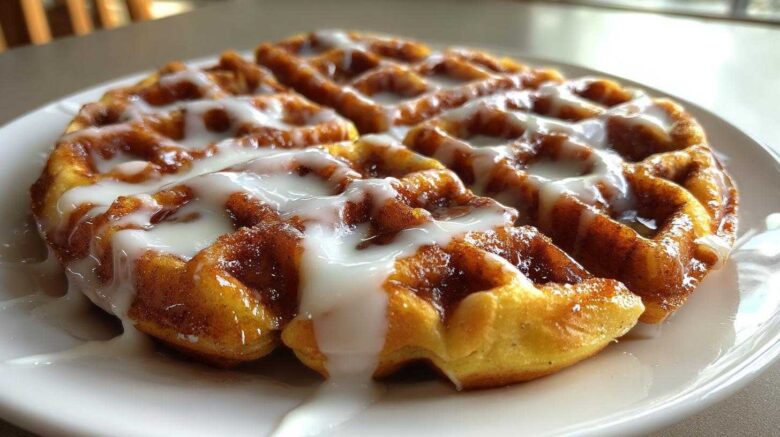 Cinnamon Roll Waffles