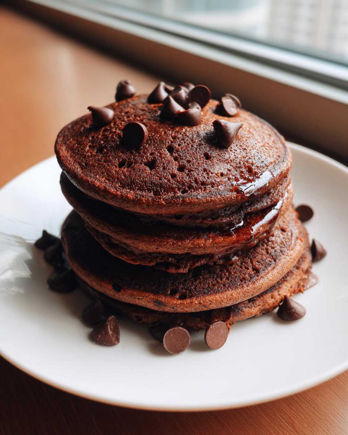 Cocoa Chocolate Chip Banana Pancakes - detail 3