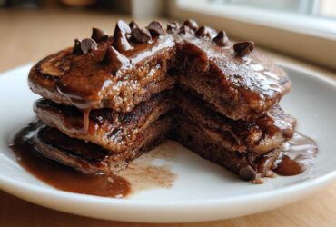 Cocoa Chocolate Chip Banana Pancakes