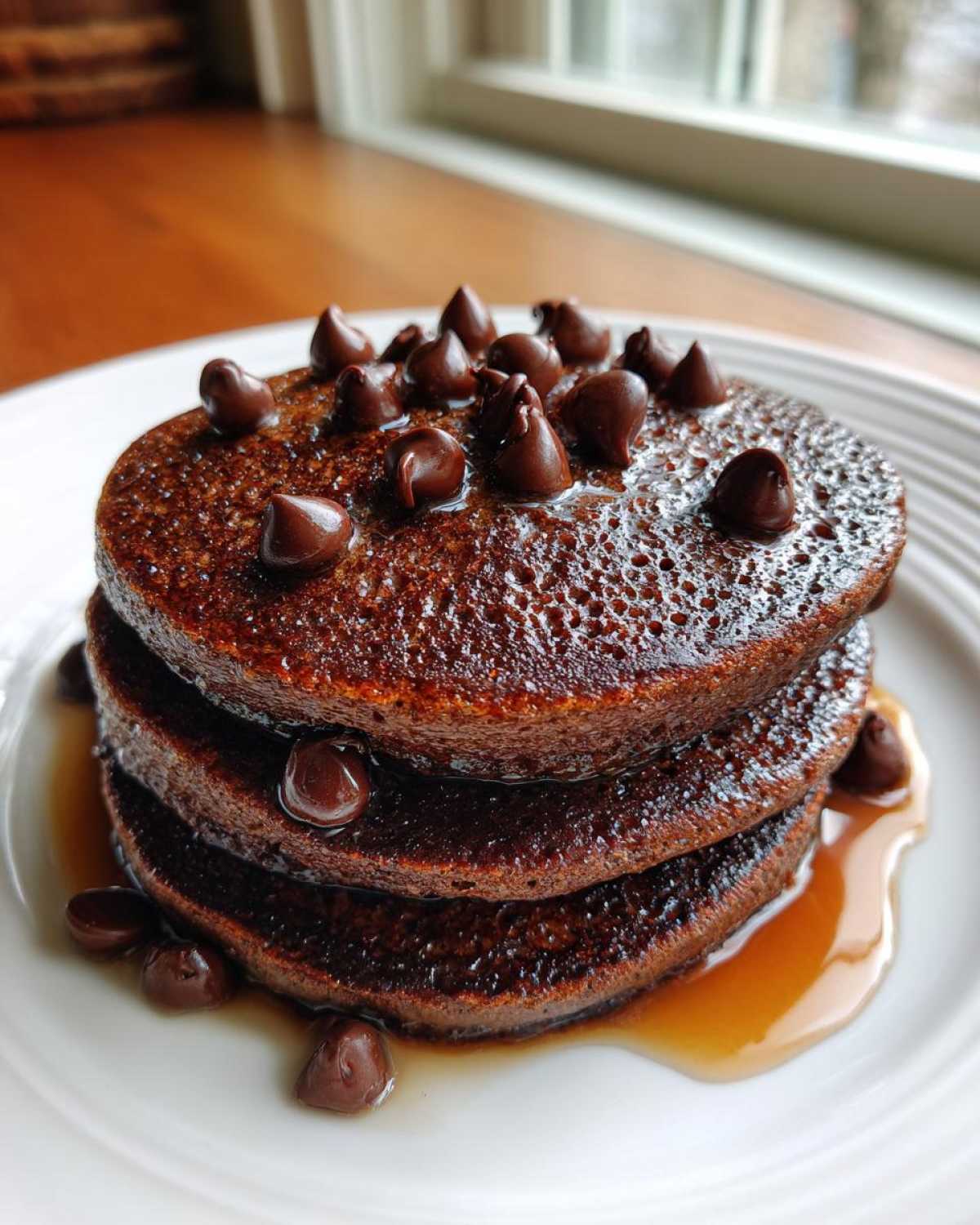 Cocoa Chocolate Chip Banana Pancakes - detail 4