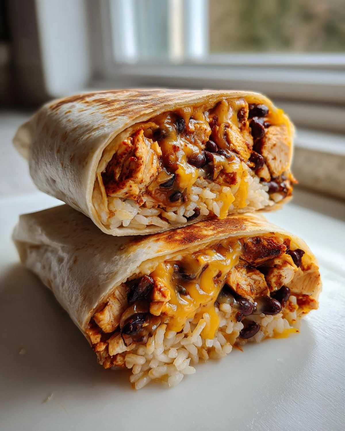 Copycat Chipotle Grilled Adobo Chicken Burrito - detail 1