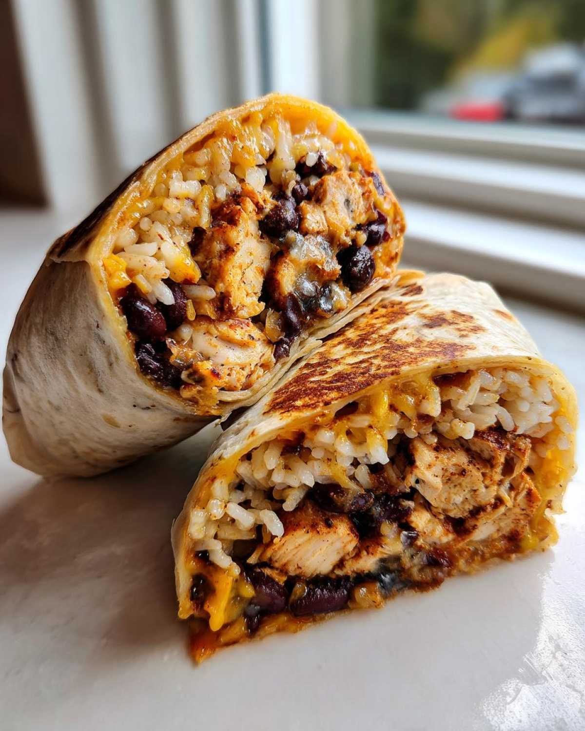 Copycat Chipotle Grilled Adobo Chicken Burrito - detail 2