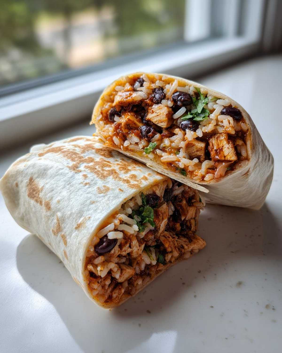 Copycat Chipotle Grilled Adobo Chicken Burrito - detail 3