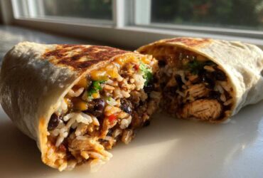 Copycat Chipotle Grilled Adobo Chicken Burrito