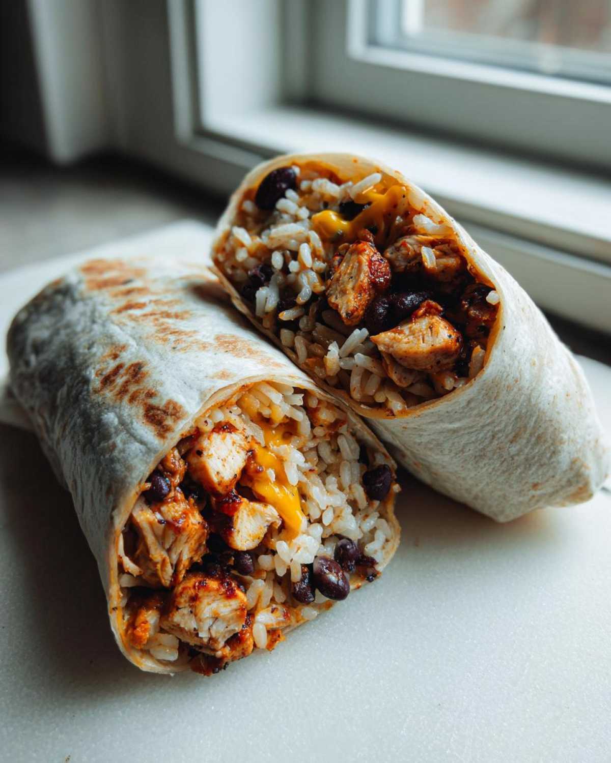 Copycat Chipotle Grilled Adobo Chicken Burrito - detail 4
