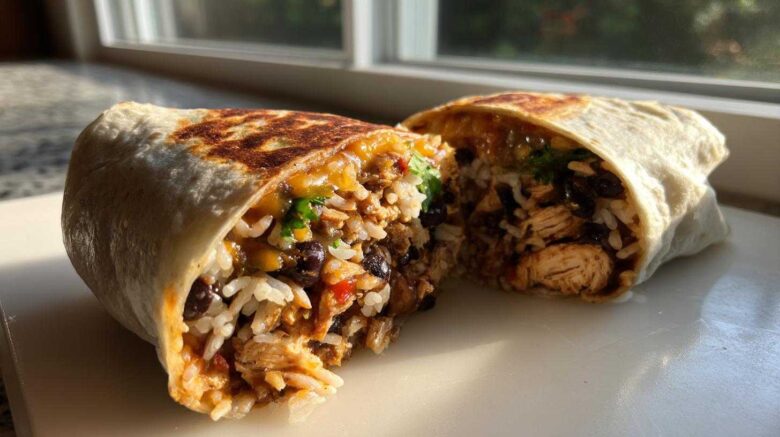 Copycat Chipotle Grilled Adobo Chicken Burrito