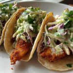 Fish Tacos & Cilantro Coleslaw