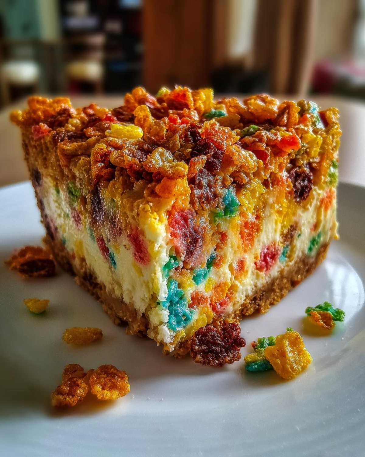 Fruity Pebbles No-Bake Cheesecake - detail 4