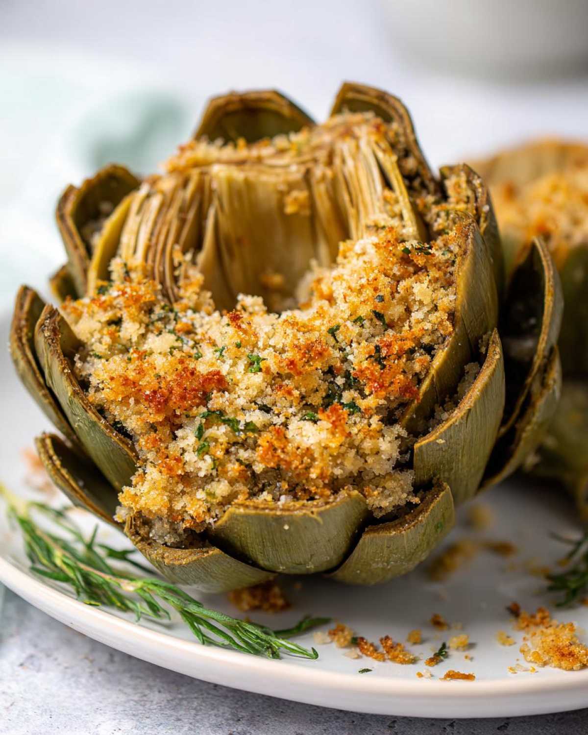 Italian Stuffed Artichokes - detail 3