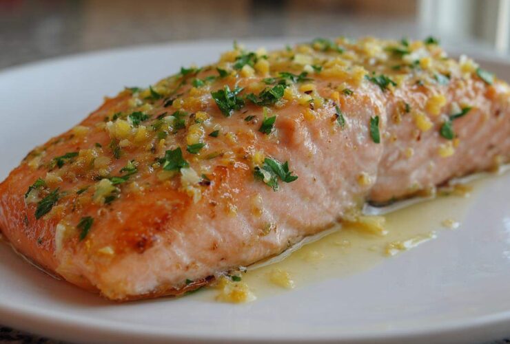 Lemon Garlic Baked Salmon