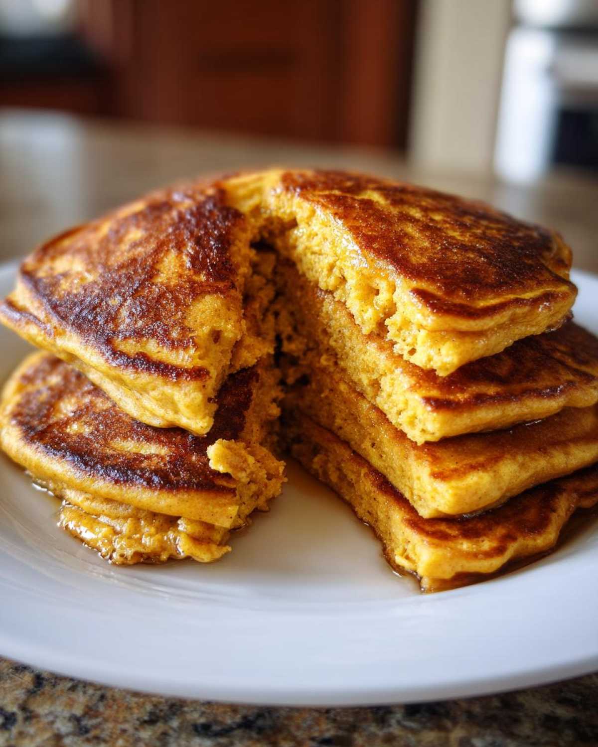 Light and Fluffy Pumpkin Pancakes - detail 2