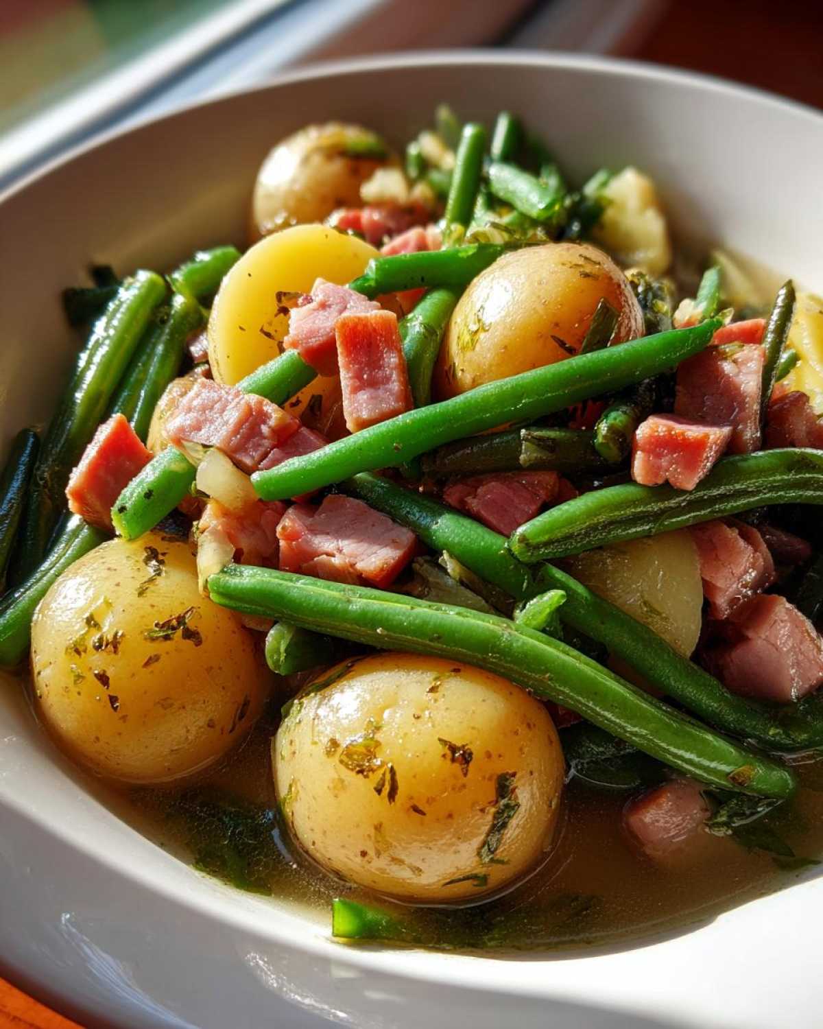 New Potatoes, Green Beans & Ham - detail 1