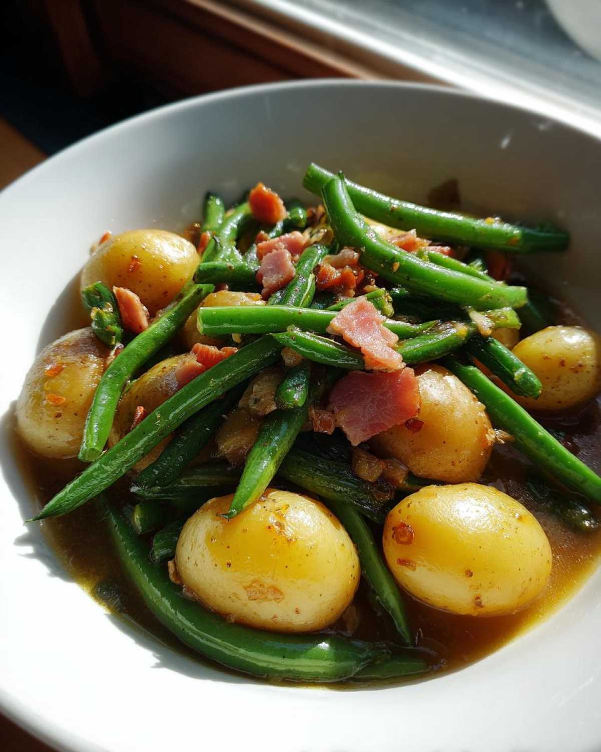 New Potatoes, Green Beans & Ham - detail 2