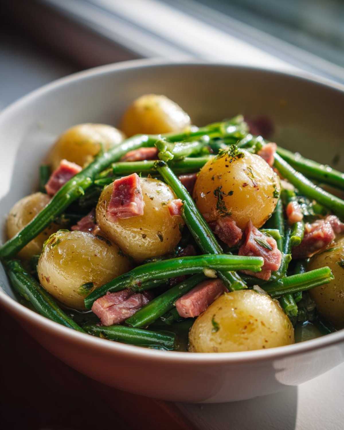 New Potatoes, Green Beans & Ham - detail 3