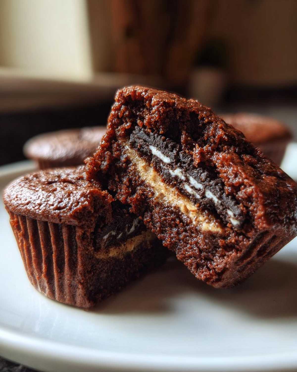 Oreo & Peanut Butter Brownie Cupcakes - detail 1