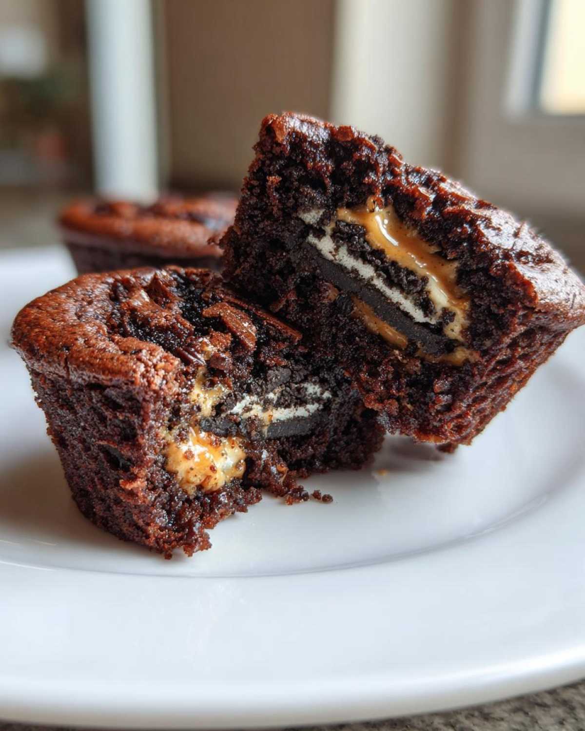 Oreo & Peanut Butter Brownie Cupcakes - detail 3