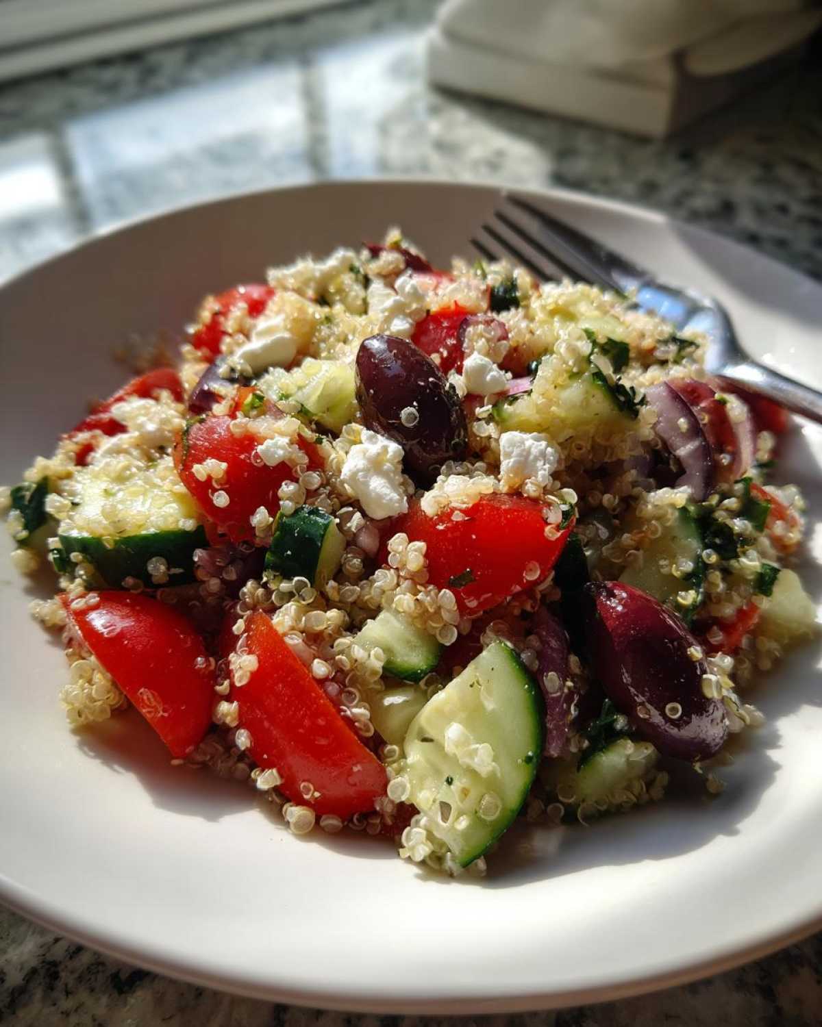 Quinoa Greek Salad - detail 1