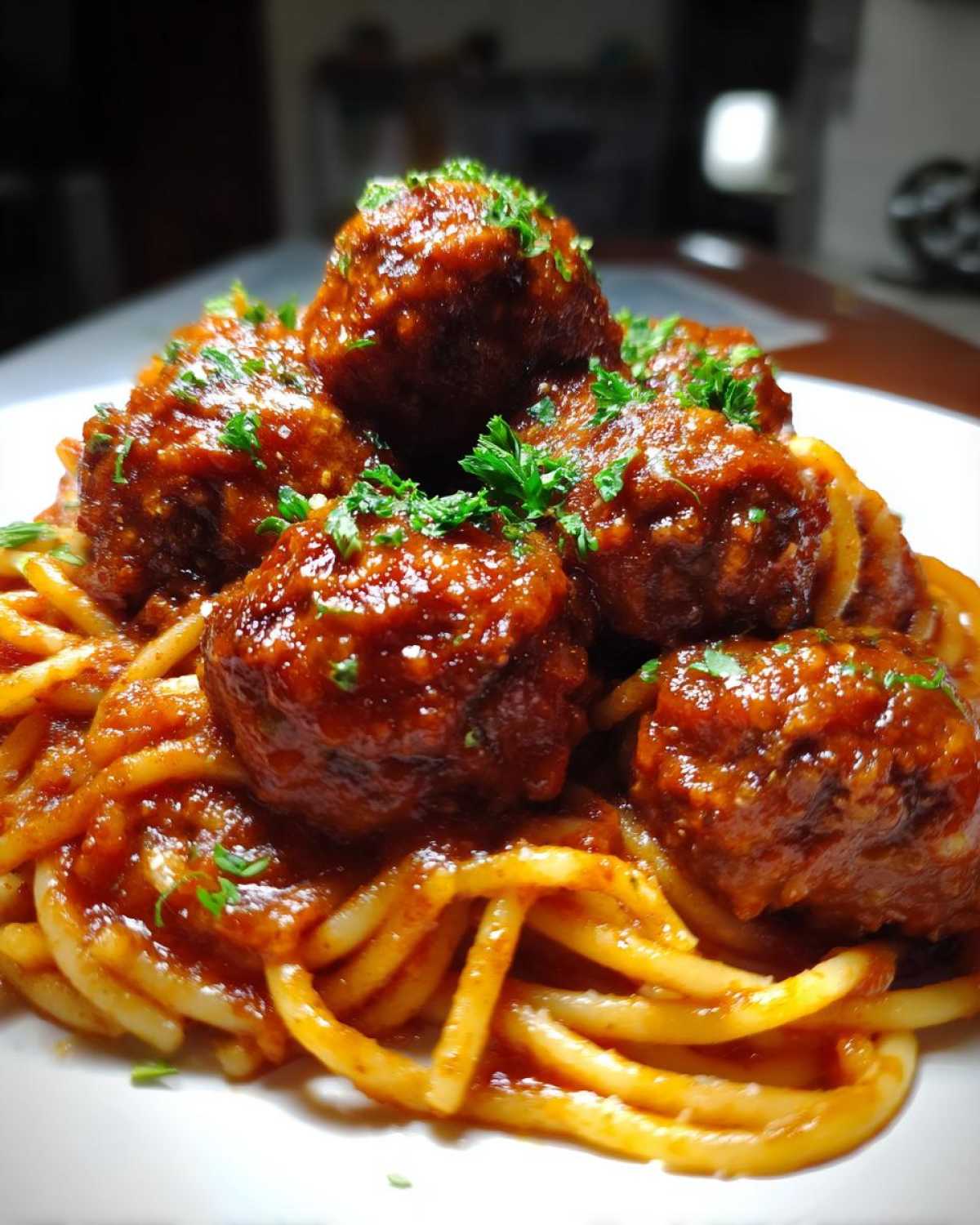 Spaghetti and Meatballs - detail 2