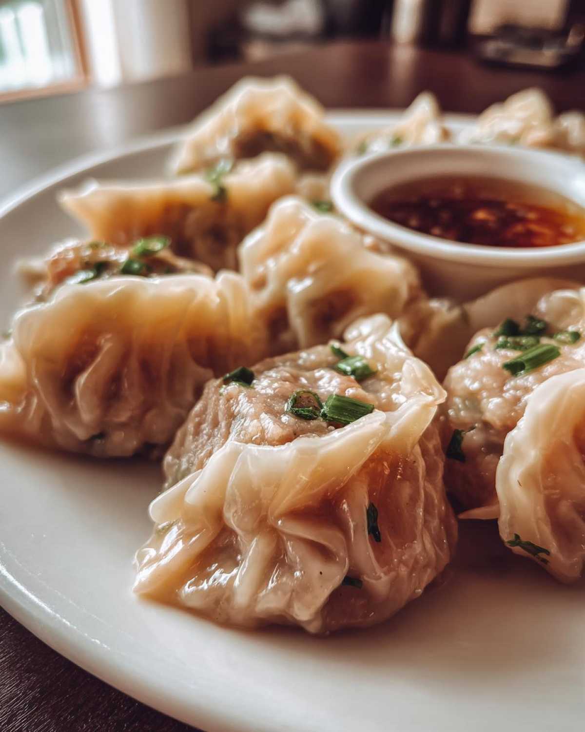 Steamed Pork & Scallion Dumplings - detail 1