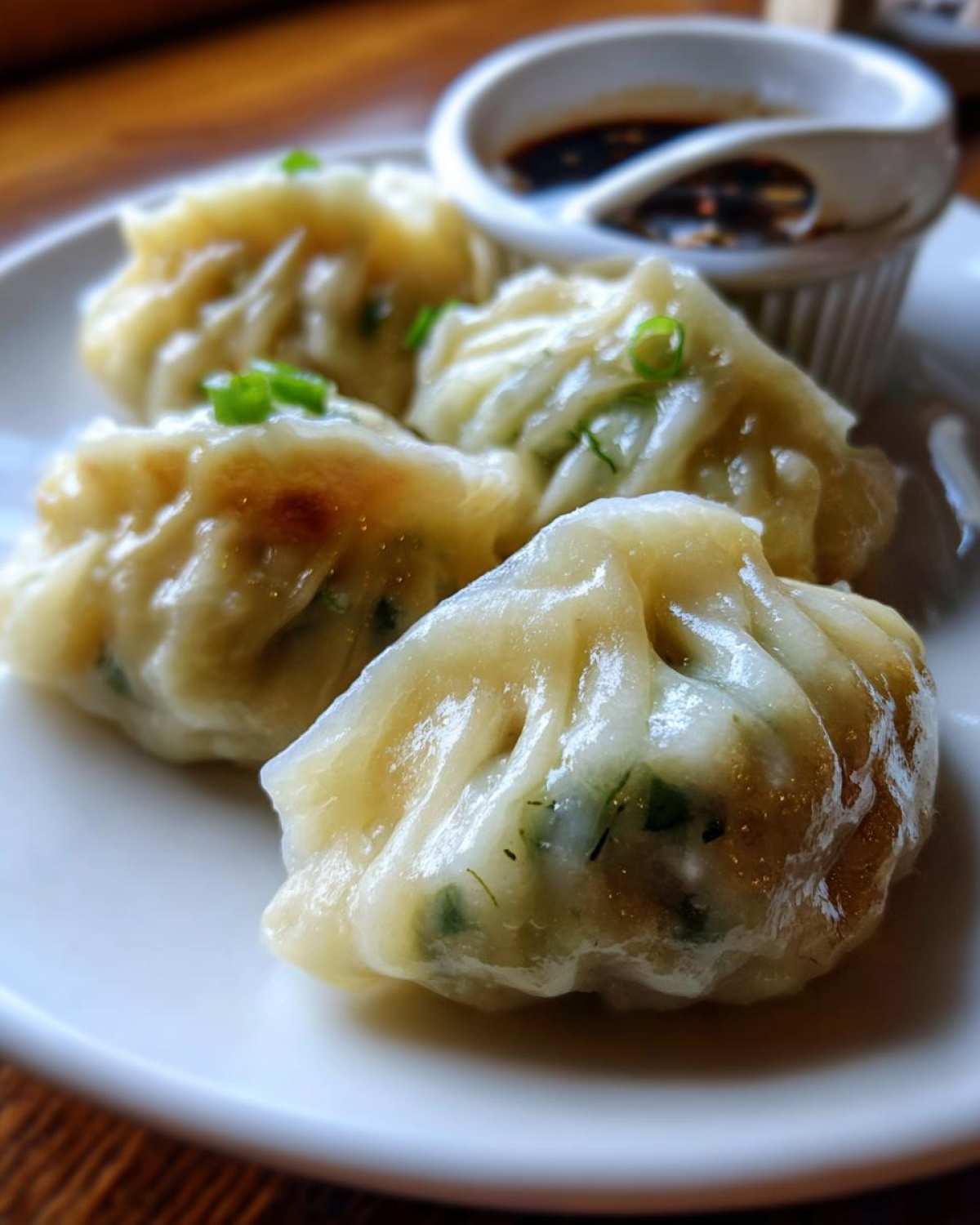 Steamed Pork & Scallion Dumplings - detail 4