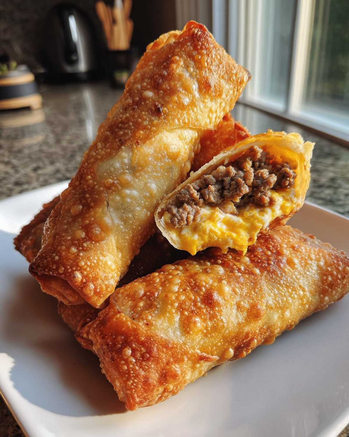 Air Fryer Cheeseburger Egg Rolls - detail 1