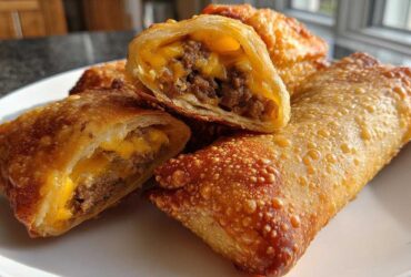 Air Fryer Cheeseburger Egg Rolls